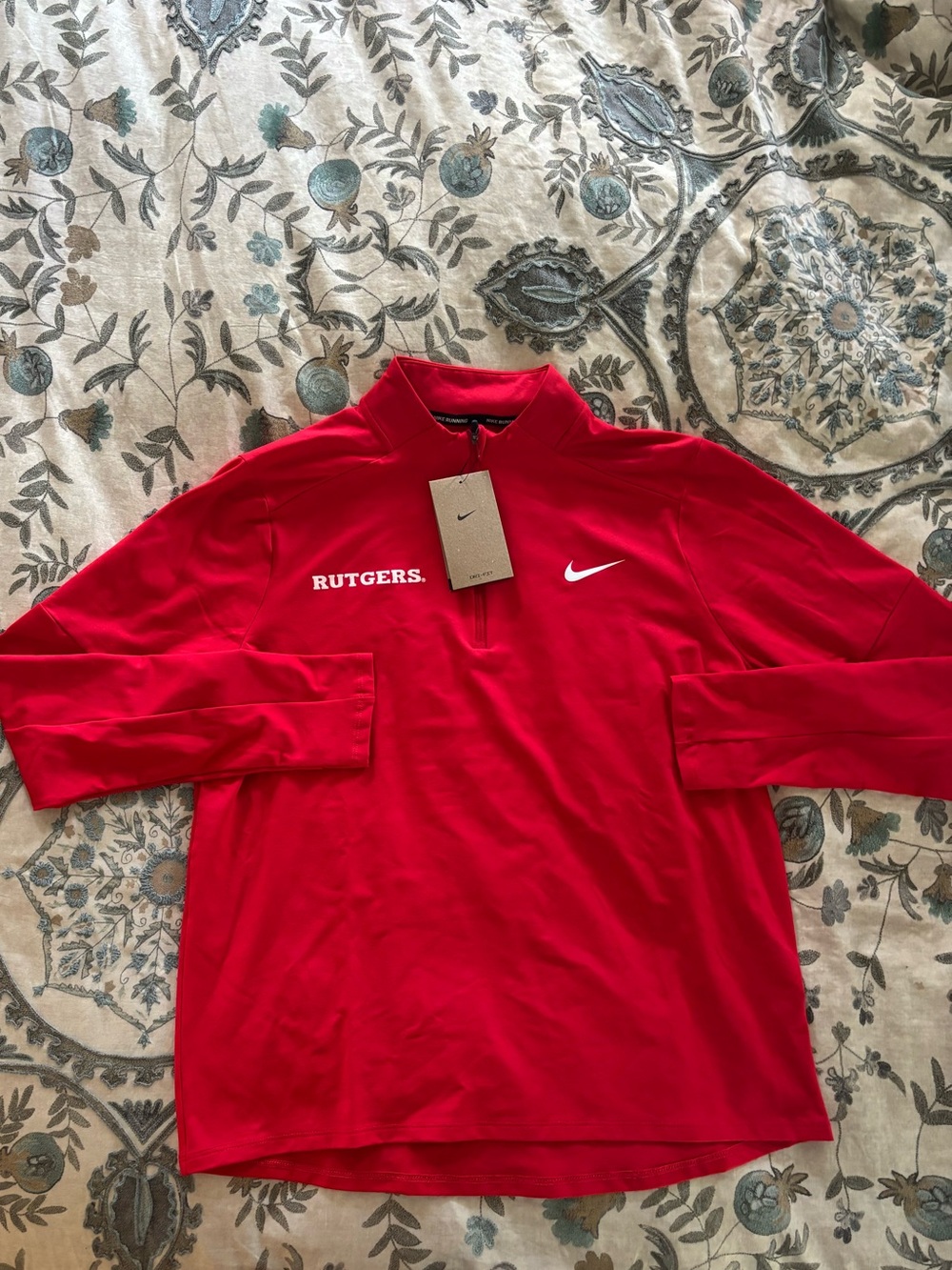 Nike Red Rutgers Quarter-Zip Pullover